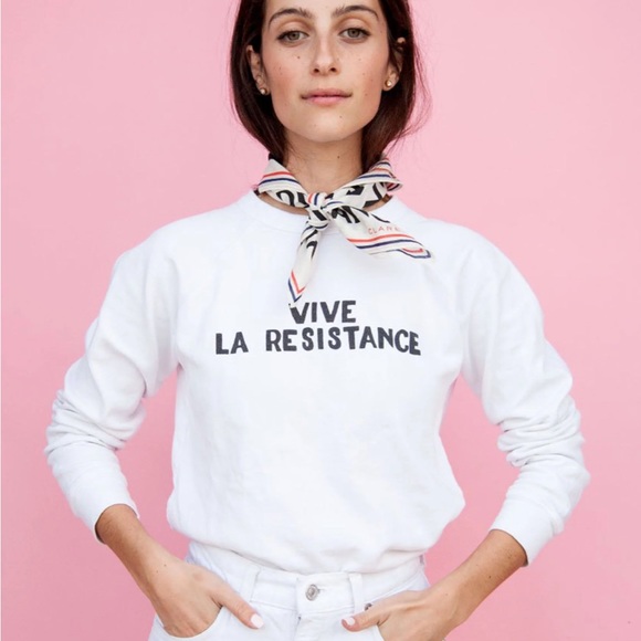 Clare V Tops - Clare V Vive La Resistance Sweatshirt